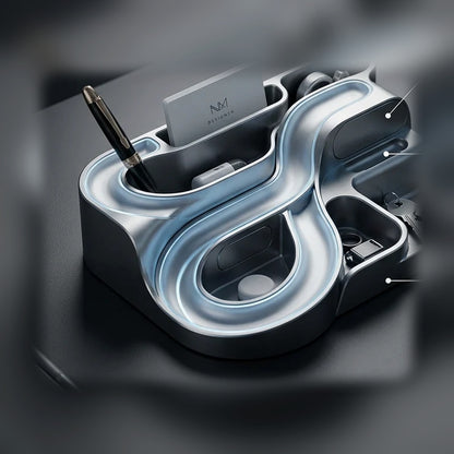 Fluidic Sculptural Desk Organizer
