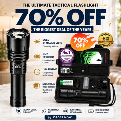 Tactical survival flashlight product offer