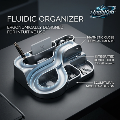 Fluidic Sculptural Desk Organizer