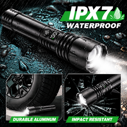 IPX7 water-resistant aluminum flashlight