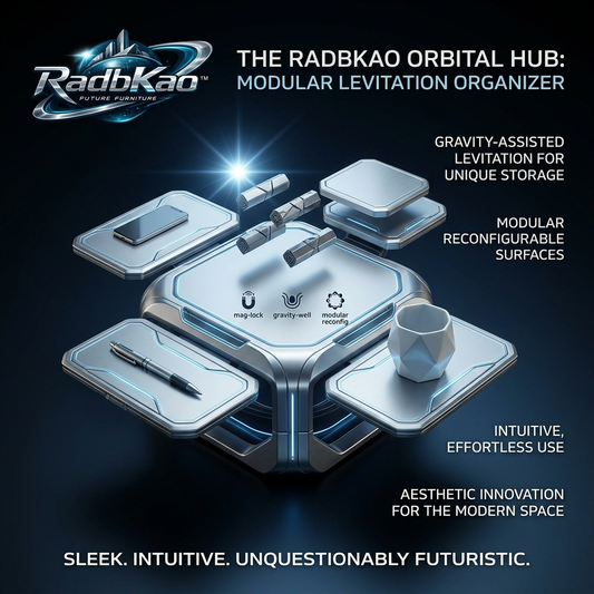 RadbKao™ Orbital Hub - Modular Levitation Desk Organizer | Gravity-Assisted Floating Storage System, Magnetic Modular Valet Tray, Premium Tech Desk Decor & Office Setup Accessory