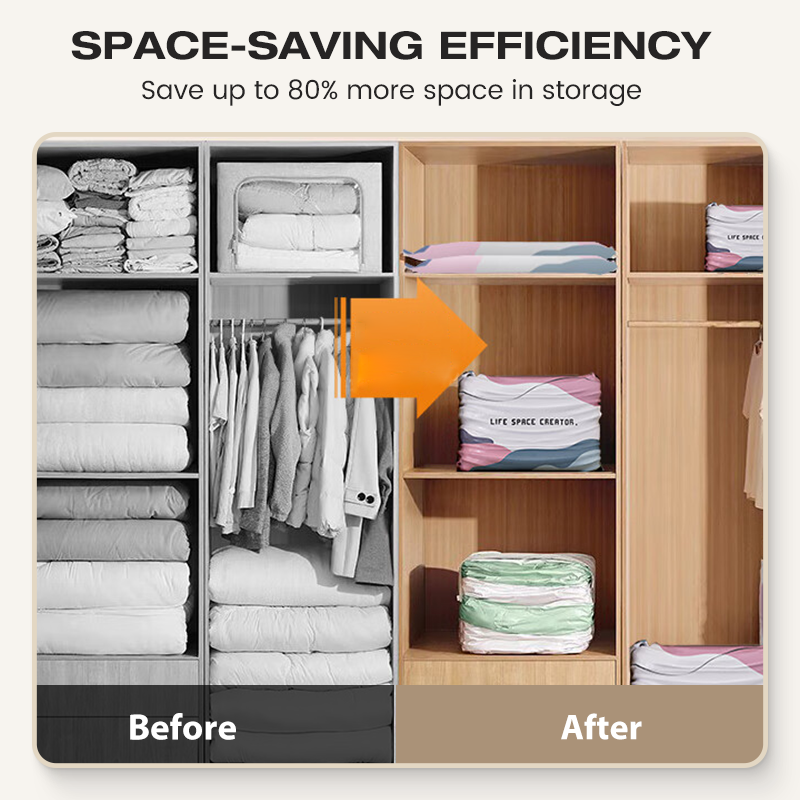 🥳2026 HOT SALE🥳💞 50% OFF! No‑Pump Vacuum Storage Bags – Press & seal, no pump needed. Saves 80% space, keeps clothes dry & dust‑free. Perfect for bulky bedding & off‑season gear. 🛏️🗄️
